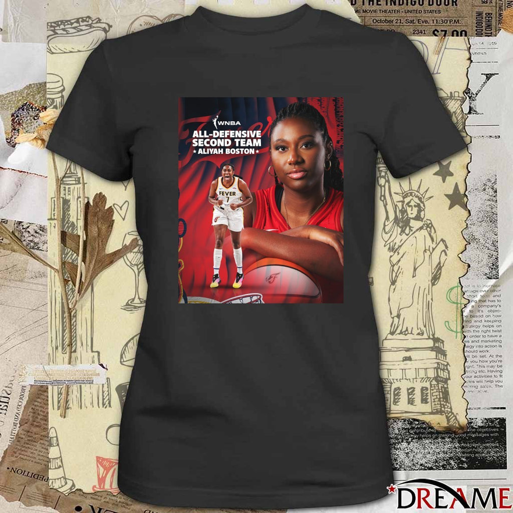 Indiana Fever Congrats To Aliyah Boston WNBA All-Defensive Second Team Poster t-shirt