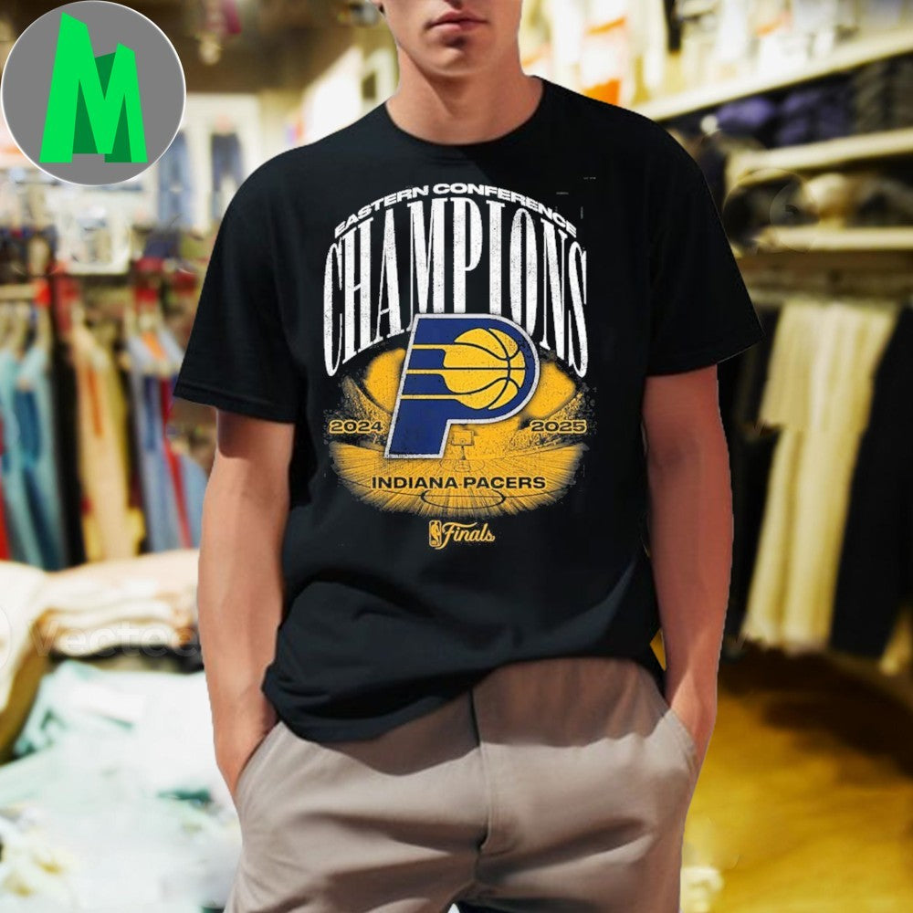 Indiana Pacers 2025 Eastern Conference Champions T-Shirt NBA Basketball Fan Apparel