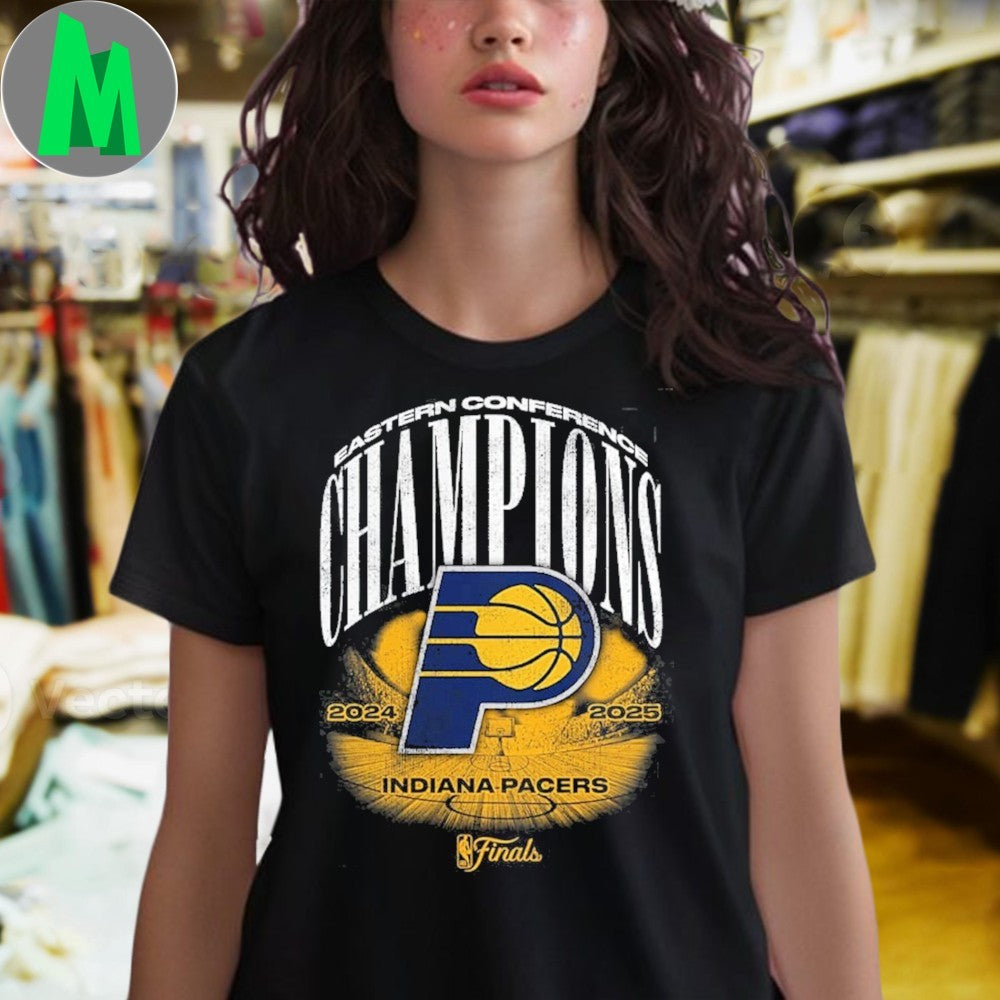 Indiana Pacers 2025 Eastern Conference Champions T-Shirt NBA Basketball Fan Apparel