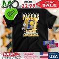 Indiana Pacers 2025 Eastern Conference Finals Black Graphic Logo Trophy T-Shirt