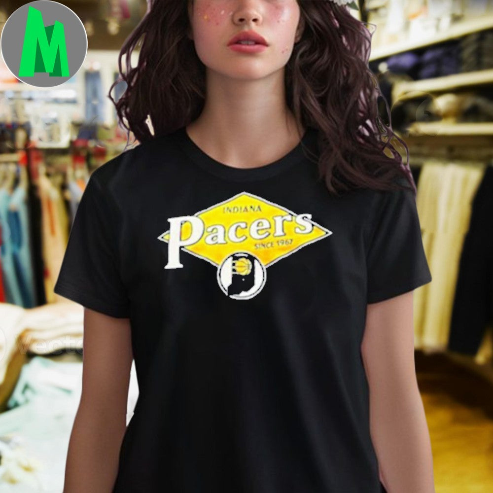 Indiana Pacers Since 1967 Vintage Logo T-Shirt NBA Basketball Fan Apparel Retro Style Tee