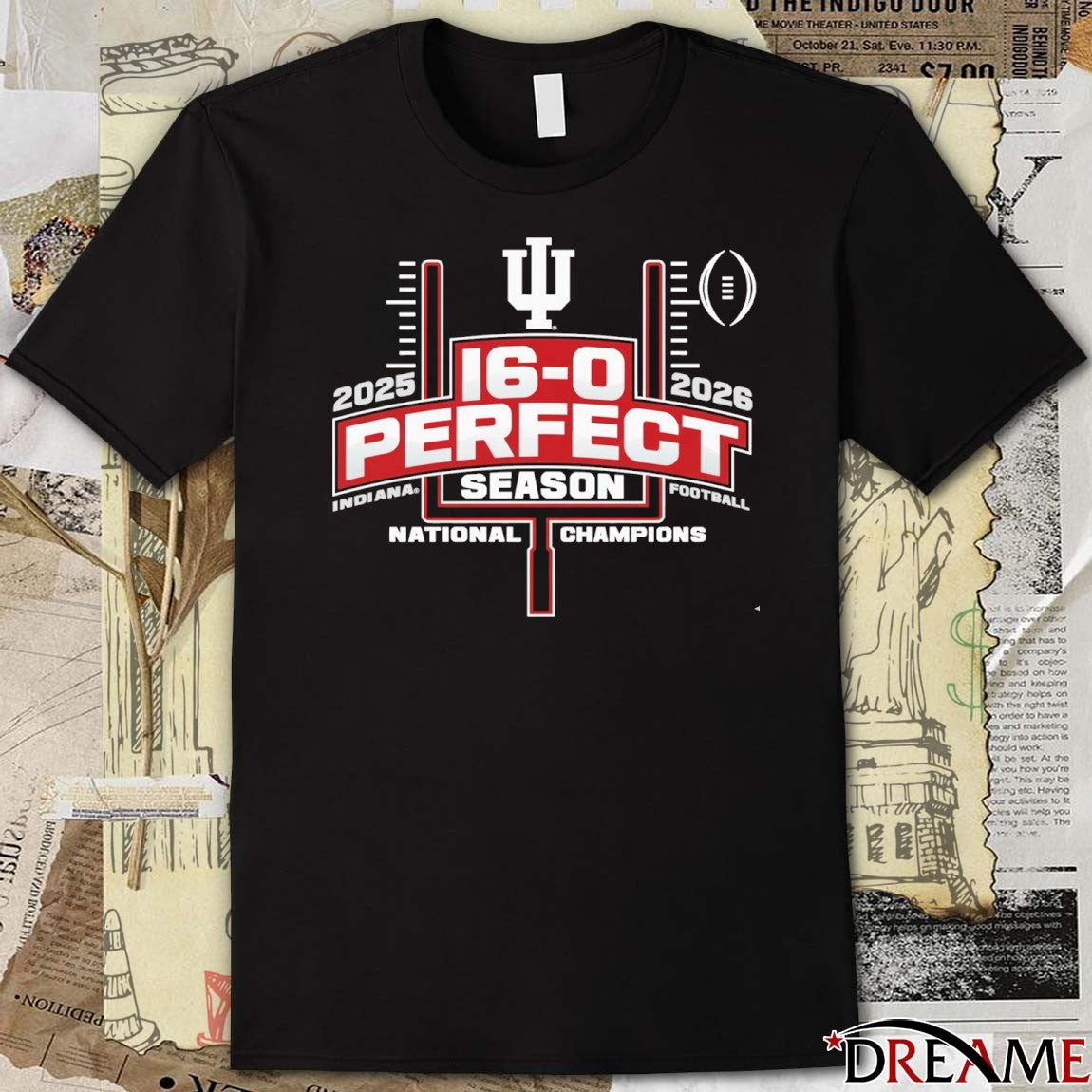Indiana University Hoosiers Football 2025 Undefeated National Champions 16 – 0 Perfect Season t-shirt