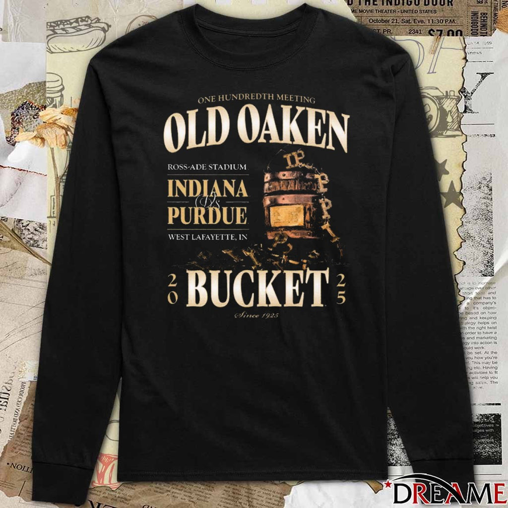 Indiana vs. Purdue 100th Meeting Old Oaken Bucket Ross-Ade Stadium, West Lafayette, IN t-shirt
