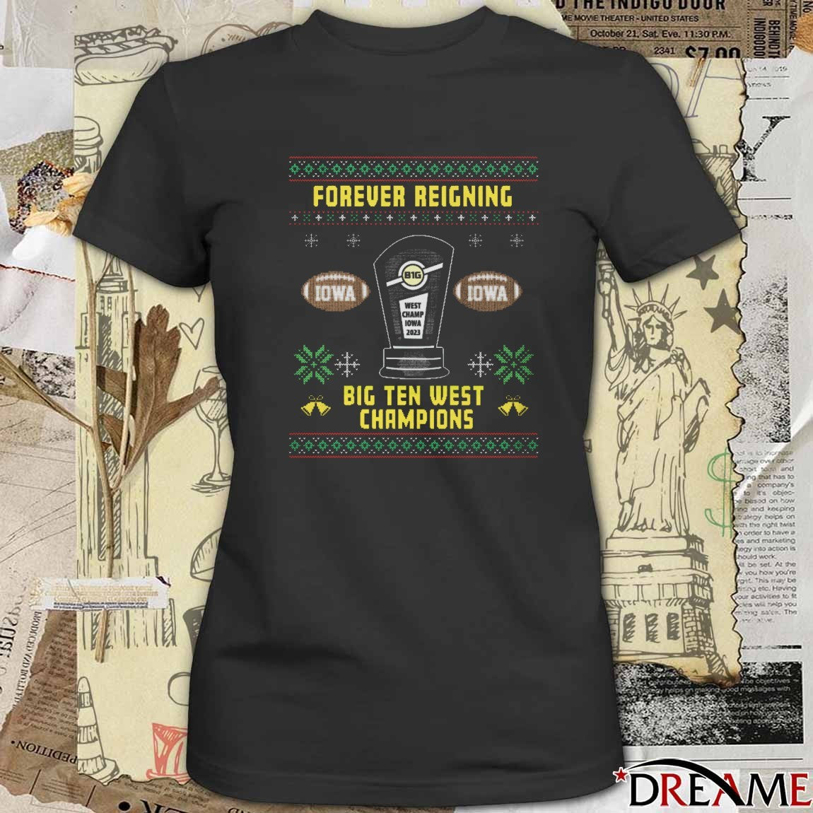 Iowa Forever Reigning Big Ten West Champions Ugly Christmas Sweater 2025 t-shirt