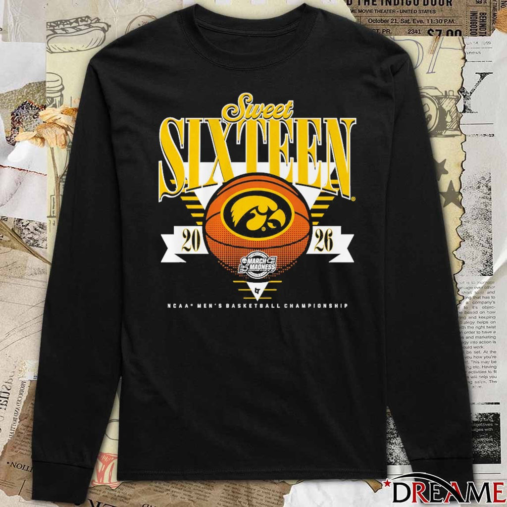 Iowa Hawkeyes 2026 NCAA March Madness Sweet Sixteen No 9 Seed Champions t-shirt