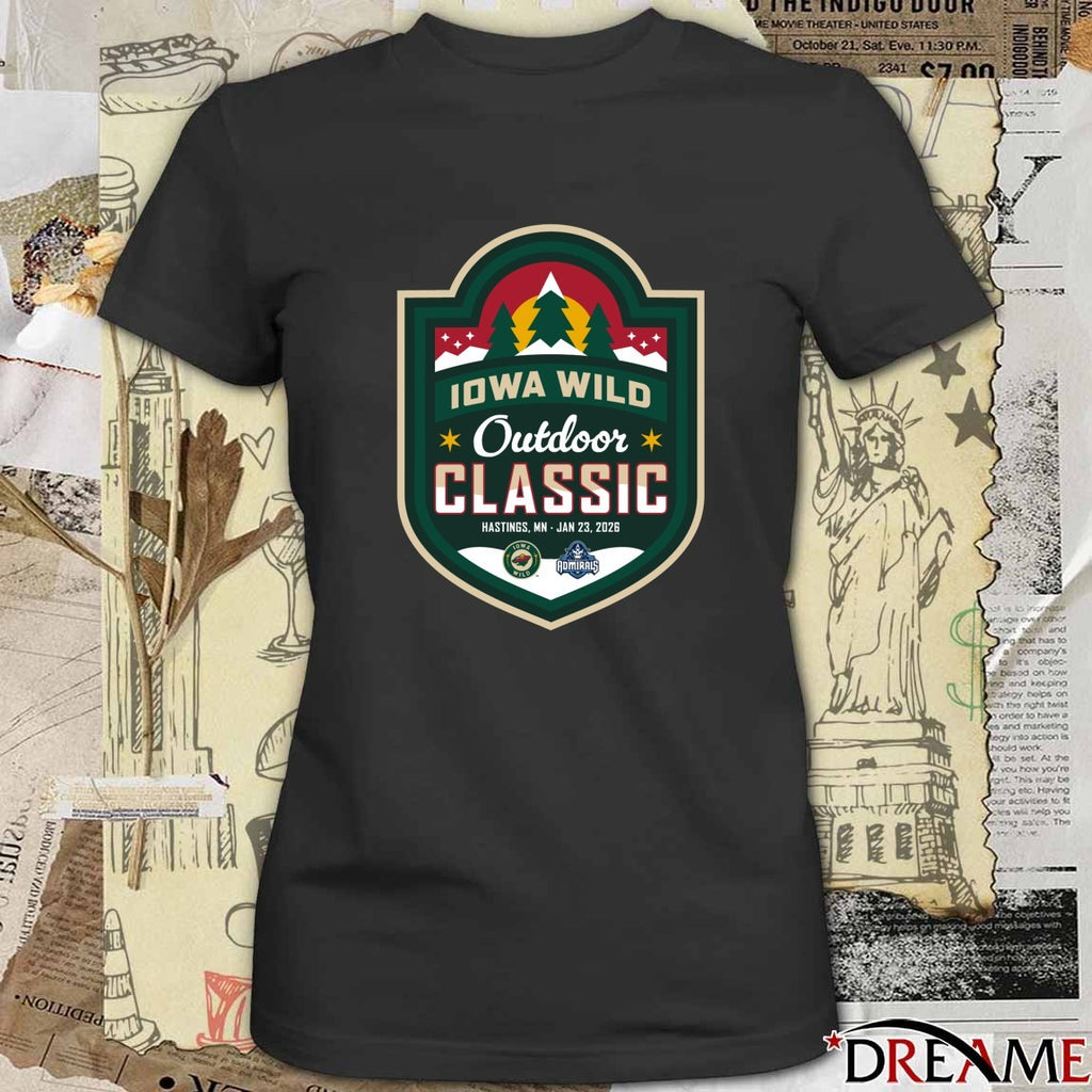 Iowa Wild Outdoor Classic Hastings MN January 23, 2026 Logo t-shirt