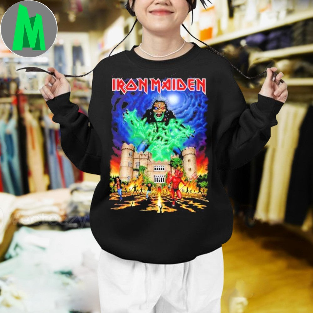 Iron Maiden Run For Your Lives 2025 Tour Dublin Ireland Merch Tee At Malahide Castle On June 25 2025 Shirt