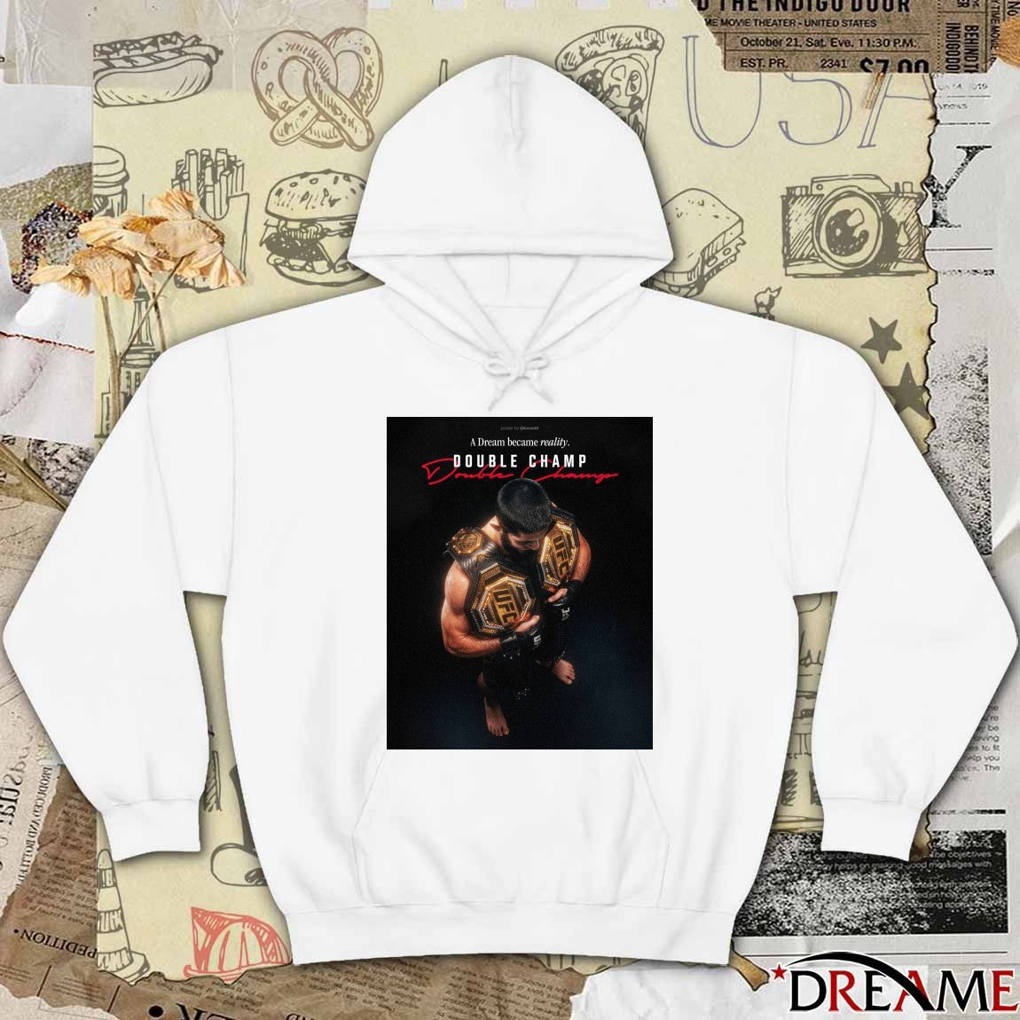 Islam Makhachev A Dream Became Reality Double Champ Poster t-shirt