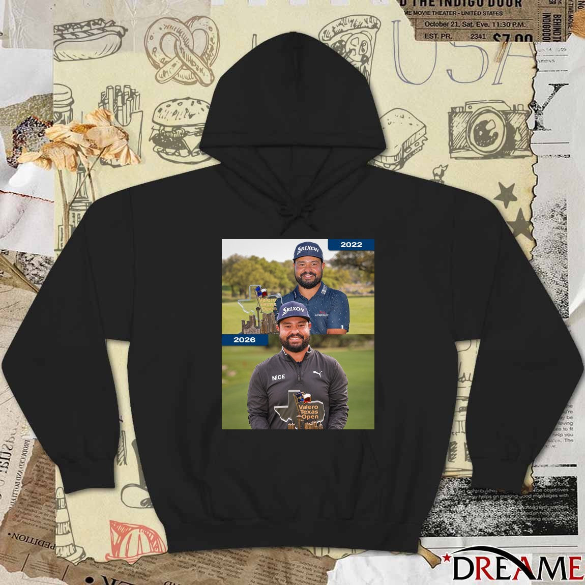 J.J. Spaun 2022 Valero Texas Open 2026 Valero Texas Open PGA Tour Poster t-shirt