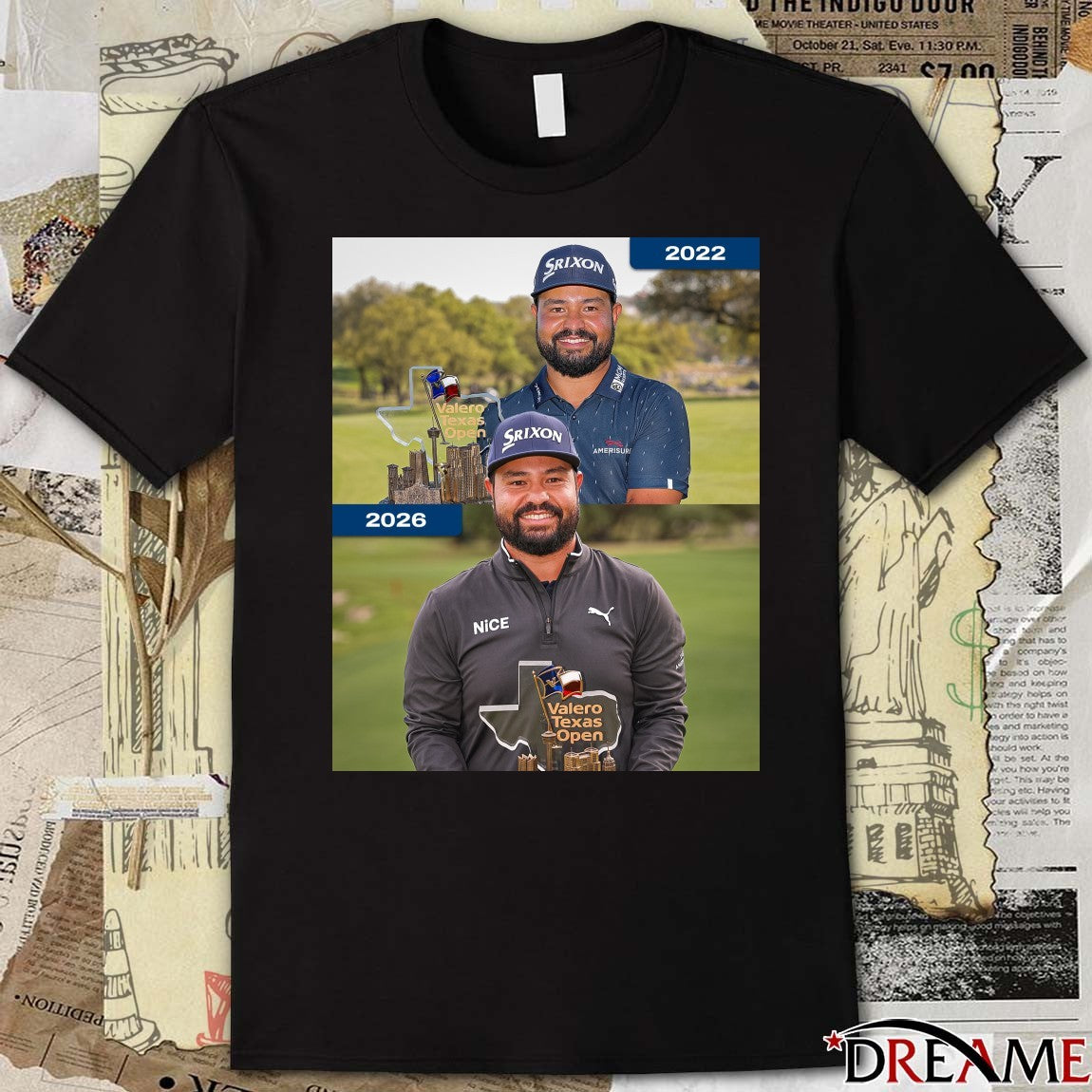 J.J. Spaun 2022 Valero Texas Open 2026 Valero Texas Open PGA Tour Poster t-shirt