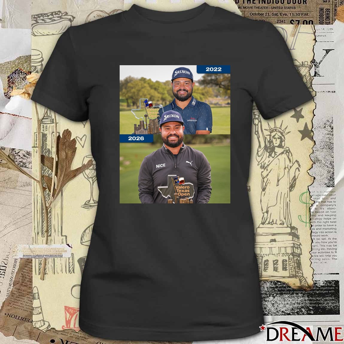 J.J. Spaun 2022 Valero Texas Open 2026 Valero Texas Open PGA Tour Poster t-shirt