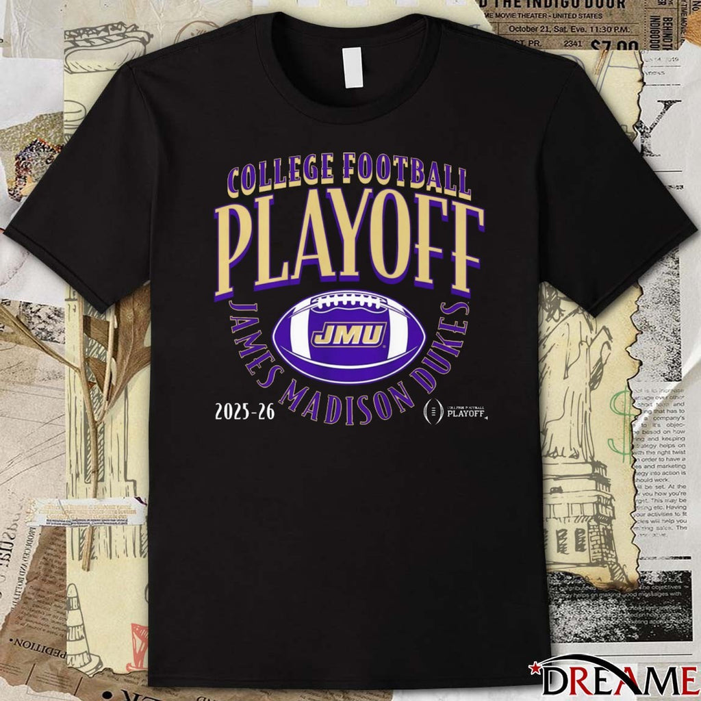JMU James Madison Dukes Football 2025-26 College Football Playoff Curve t-shirt