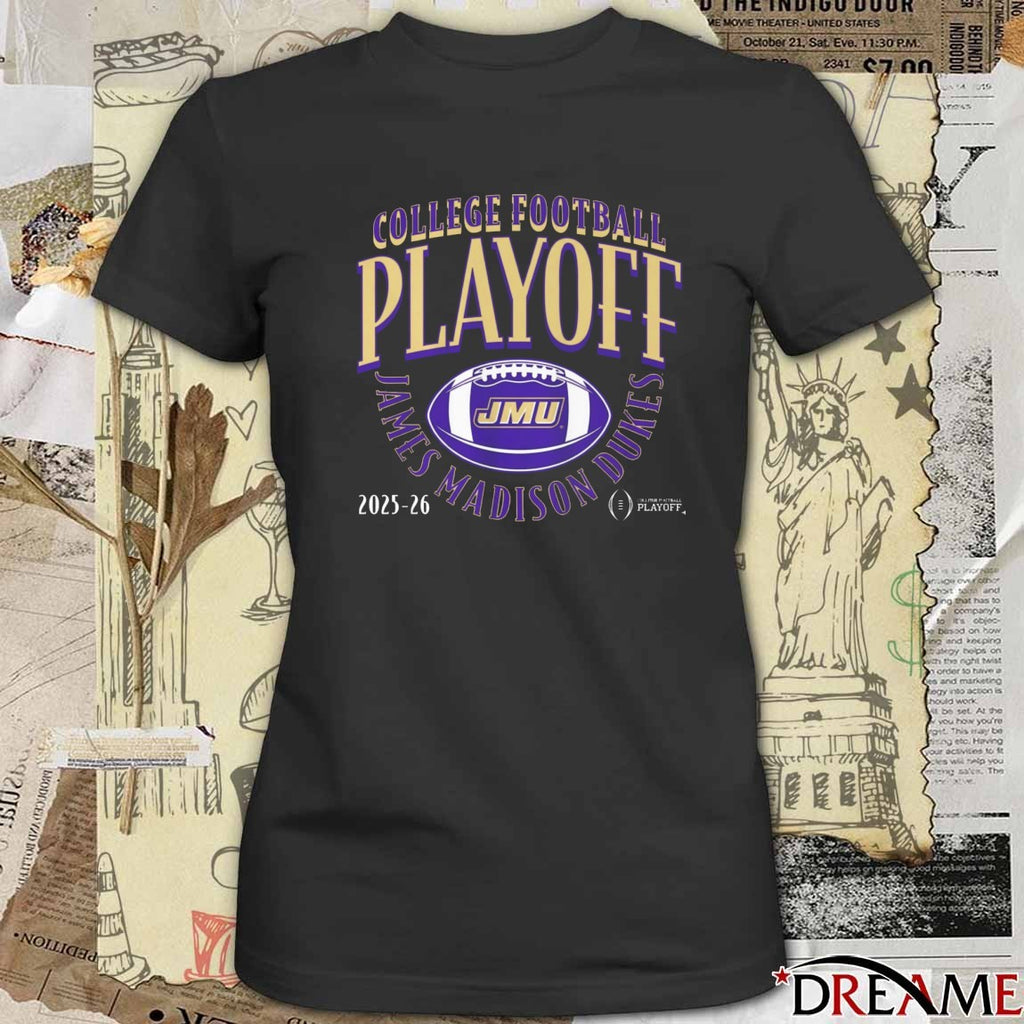 JMU James Madison Dukes Football 2025-26 College Football Playoff Curve t-shirt