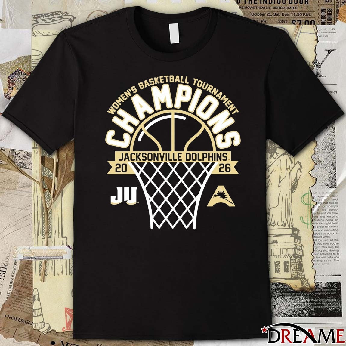 JU Dolphins 2026 ASUN Women’s Basketball Tournament Champions t-shirt