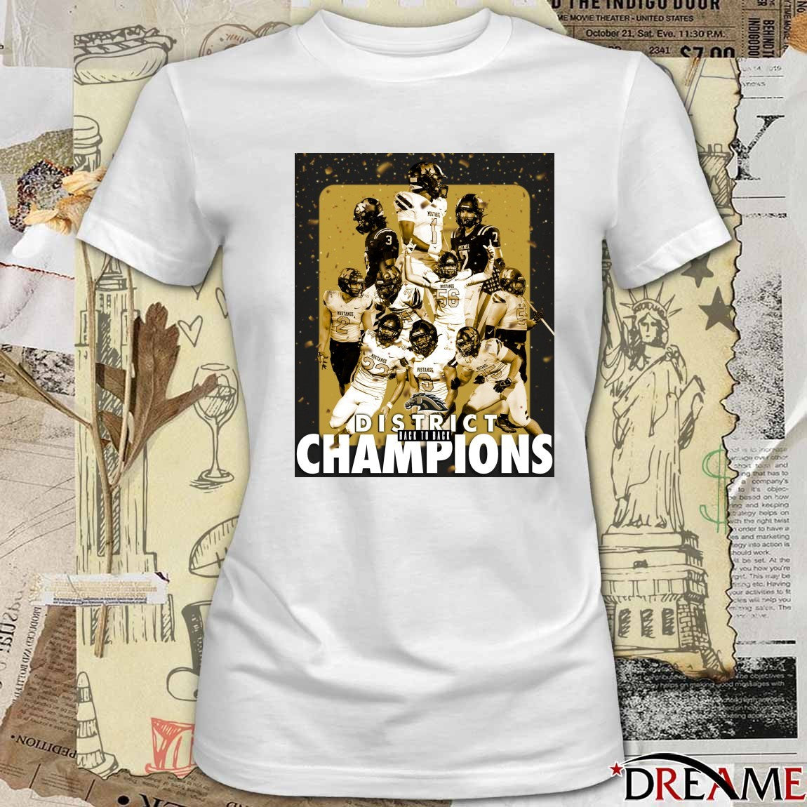 JW Mitchell HS Football Back-to-back District Champs 2025 Poster t-shirt