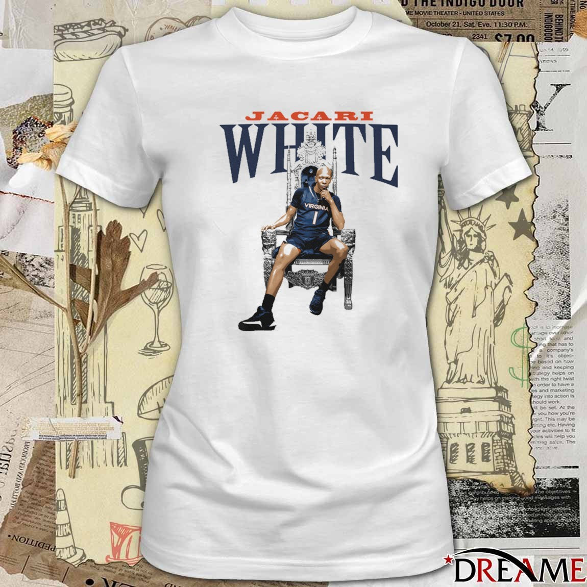 Jacari White Virginia Cavaliers Basketball Portrait t-shirt