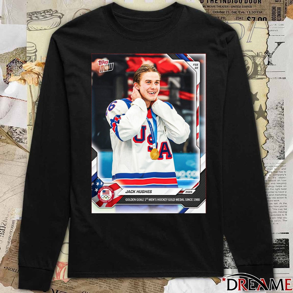 Jack Hughes 2026 Golden Goal 1st Men’s Hockey Gold Medal Since 1980 t-shirt