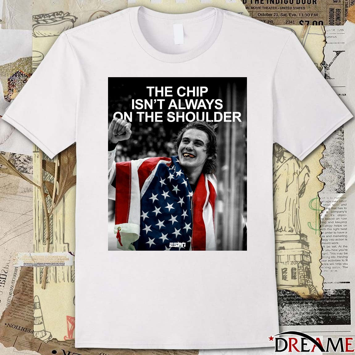 Jack Hughes The Chip Isn’t Always On The Shoulder Team USA t-shirt