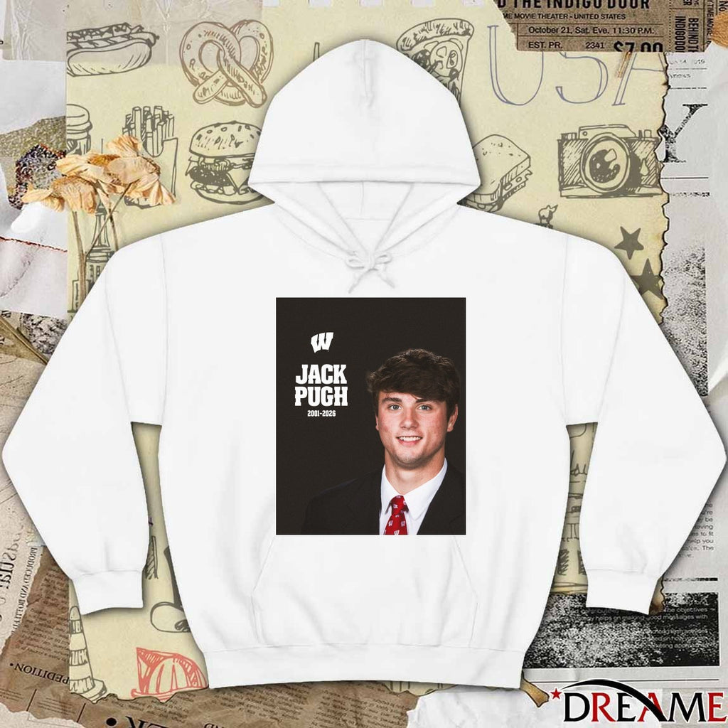 Jack Pugh 2001 – 2026 Wisconsin Badgers Football Poster t-shirt