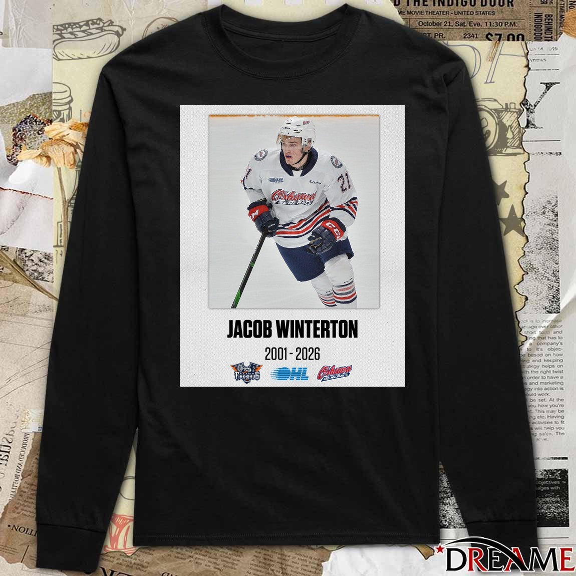 Jacob Winterton 2001 – 2026 Ontario Hockey League t-shirt
