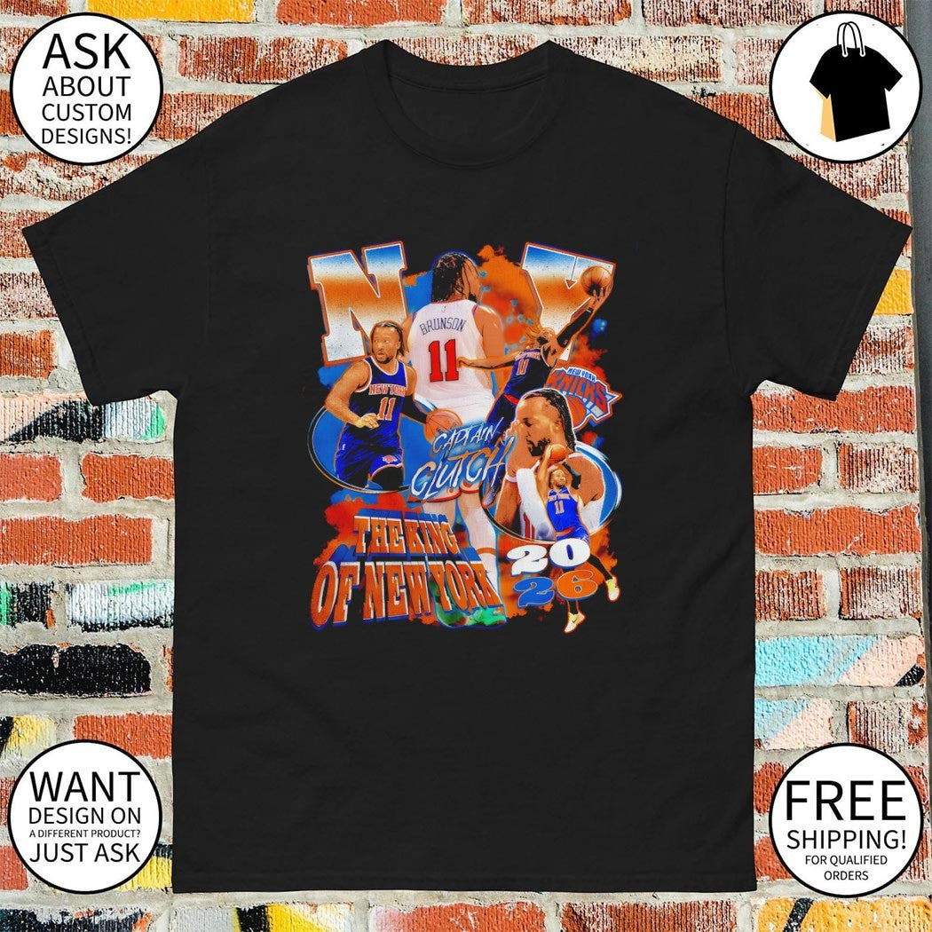 Jalen Brunson The King of New York Captian Clutch basketball lovers 2026 shirt