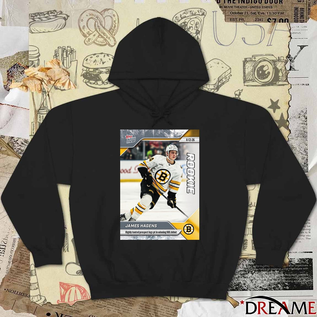 James Hagens Highly Touted Prospect Logs Pt In Winning NHL Debut 2025-26 NHL Topps NOW t-shirt
