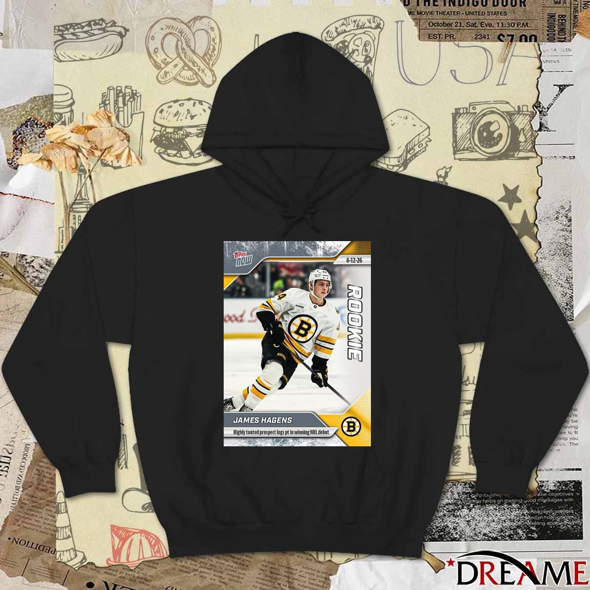 James Hagens Highly Touted Prospect Logs Pt In Winning NHL Debut 2025-26 NHL Topps NOW t-shirt