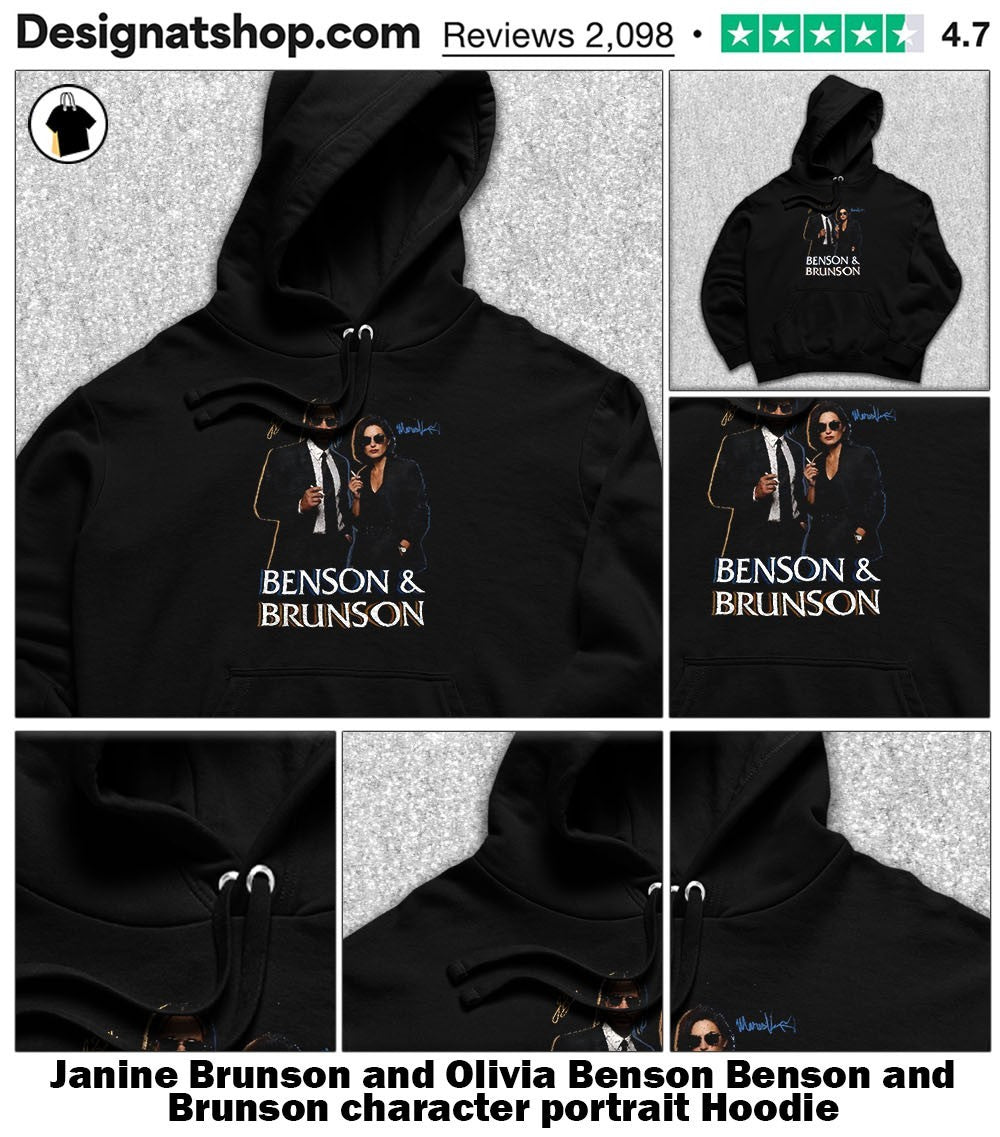 Janine Brunson and Olivia Benson Benson and Brunson character portrait shirt