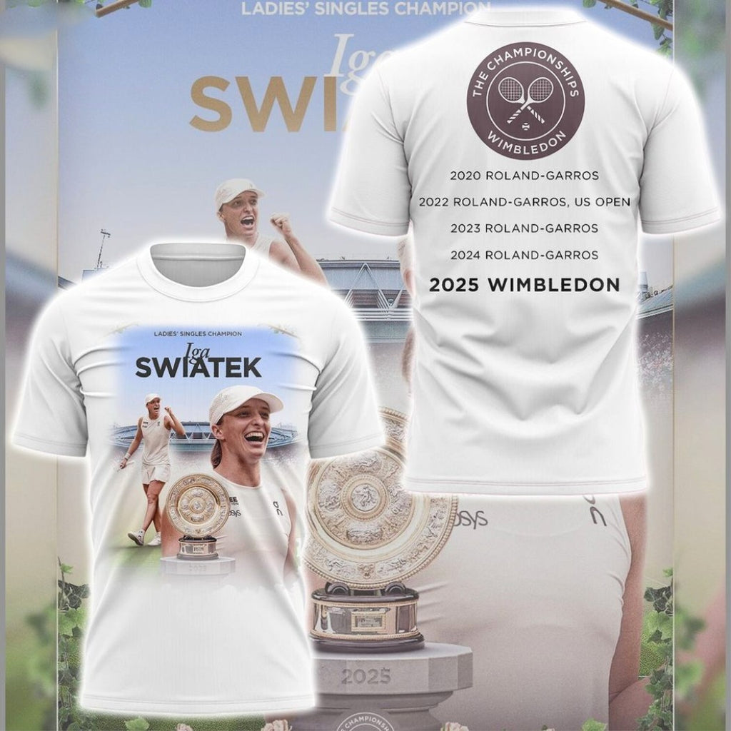 Jannik Sinner Wimbledon 2025 Tennis Champion Two-Sided T-Shirt