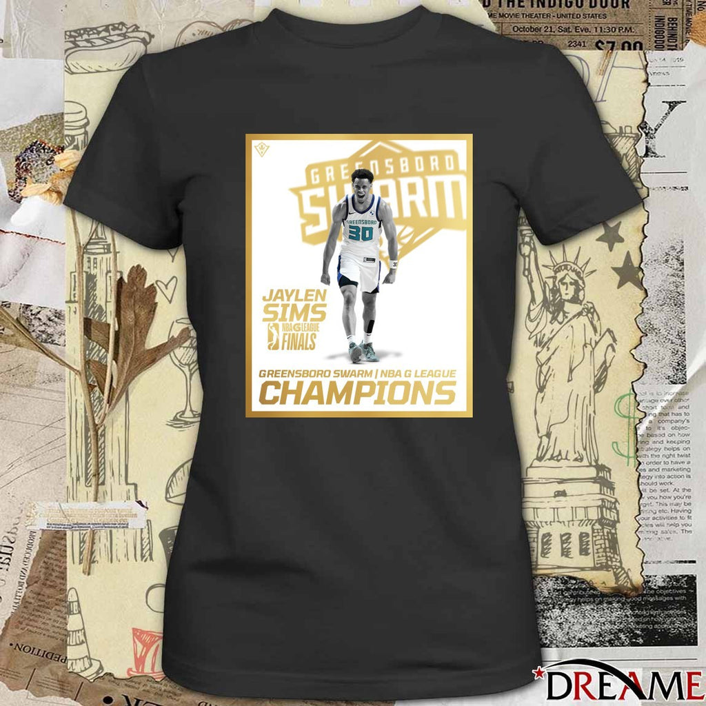 Jaylen Sims NBA G League Finals Greensboro Swarm Champions 2026 Poster t-shirt