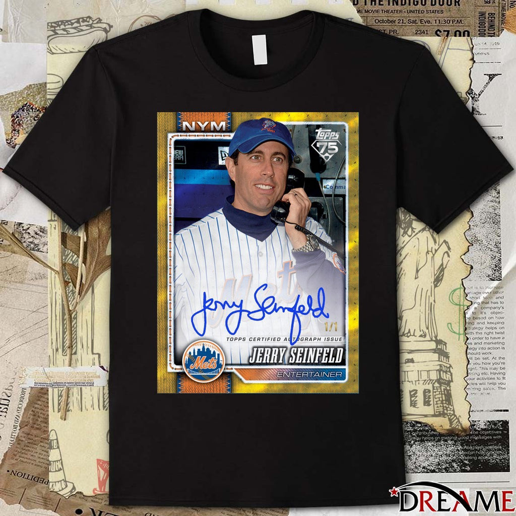 Jerry Seinfeld Entertainer Topps Certified Autograph Issue Signature Poster t-shirt