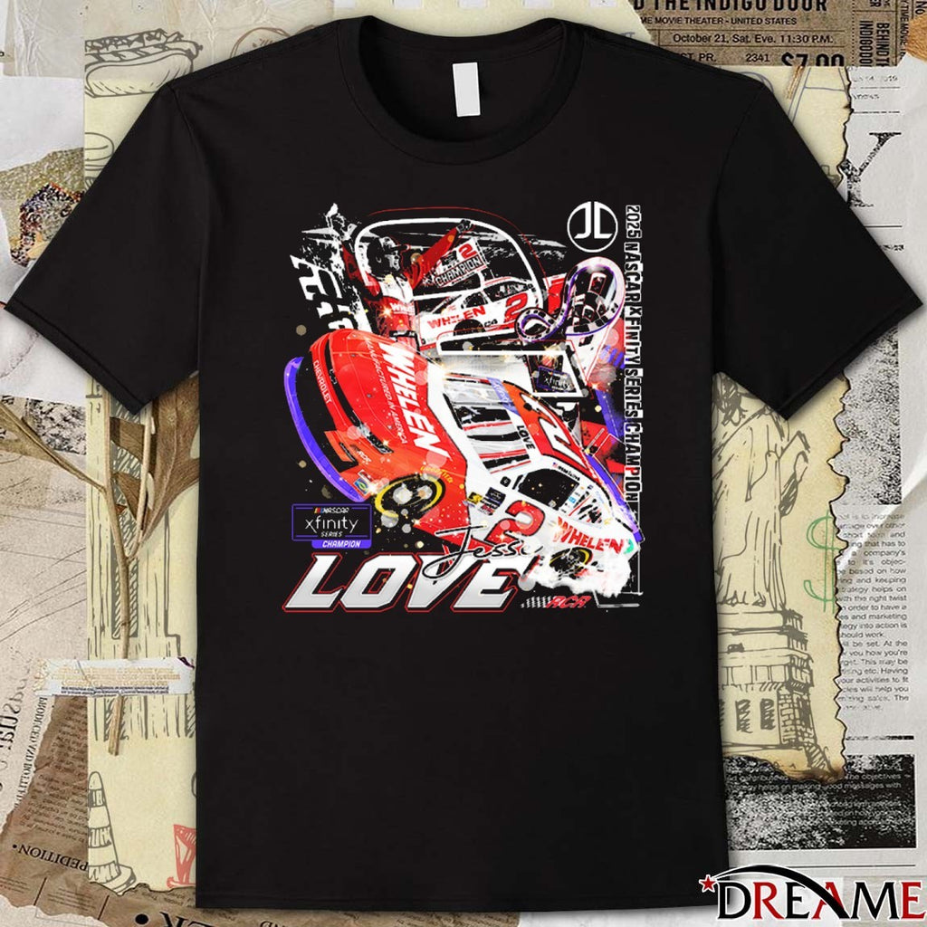 Jesse Love 2025 NASCAR Xfinity Series Champion RCR Racing t-shirt