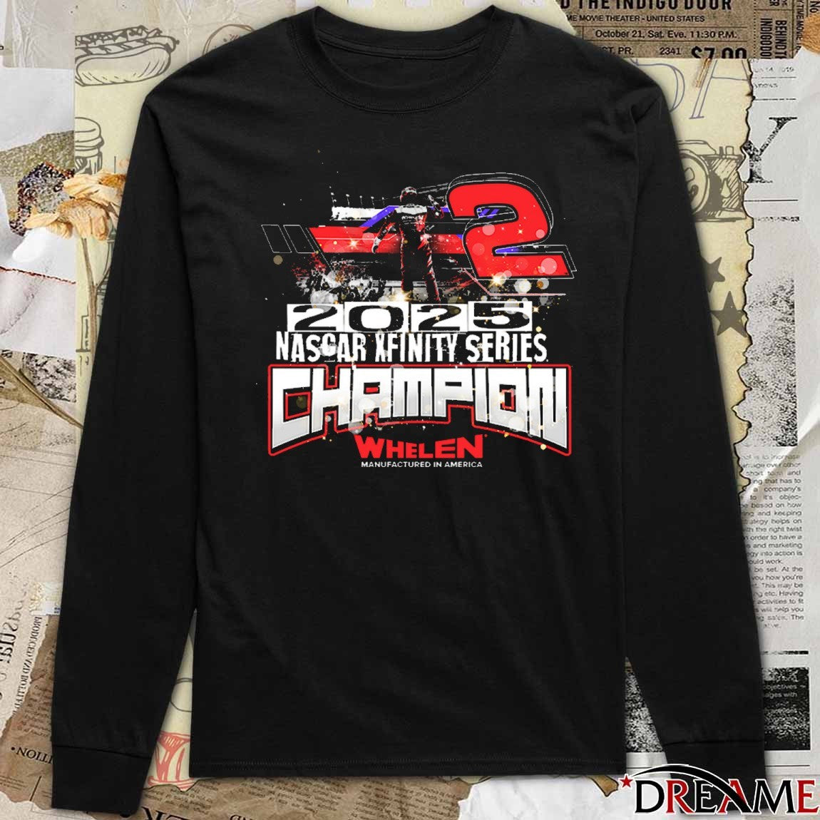 Jesse Love 2025 NASCAR Xfinity Series Champion Whelen Engineering Company t-shirt