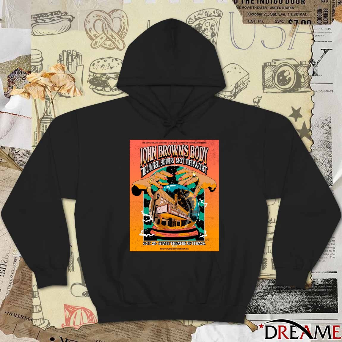 John Brown’s Body The Campbell Brothers Motherwort October 25 2025 State Theatre Of Ithaca Poster t-shirt