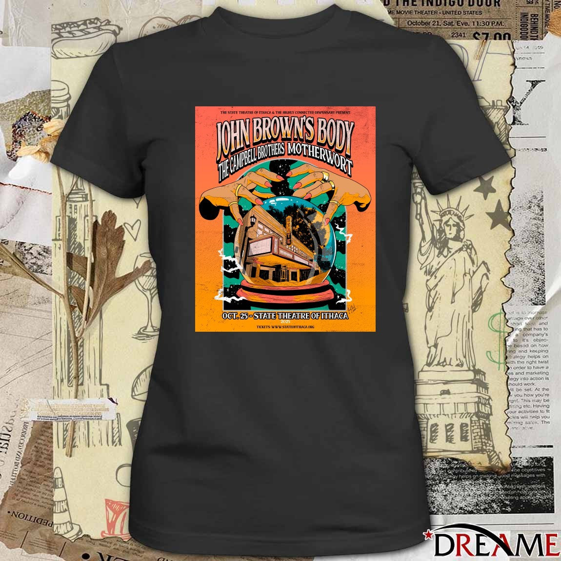 John Brown’s Body The Campbell Brothers Motherwort October 25 2025 State Theatre Of Ithaca Poster t-shirt
