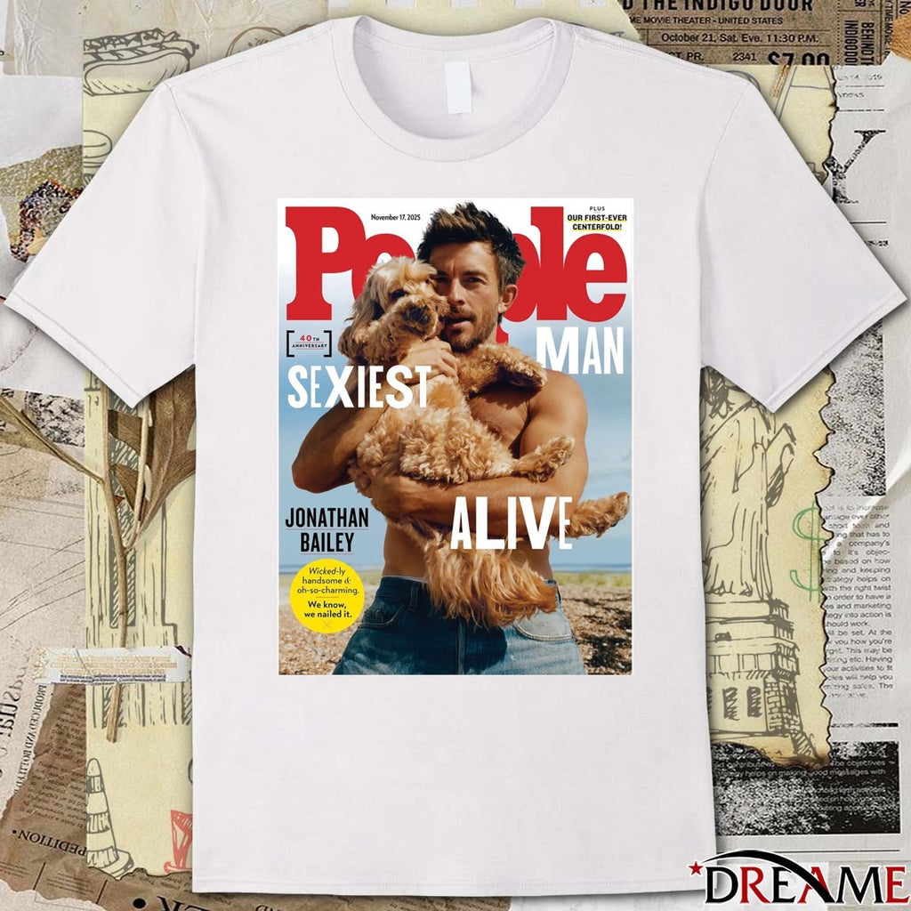 Jonathan Bailey People Magazines November 17 2025 Sexiest Man Alive 40th Anniversary Poster t-shirt