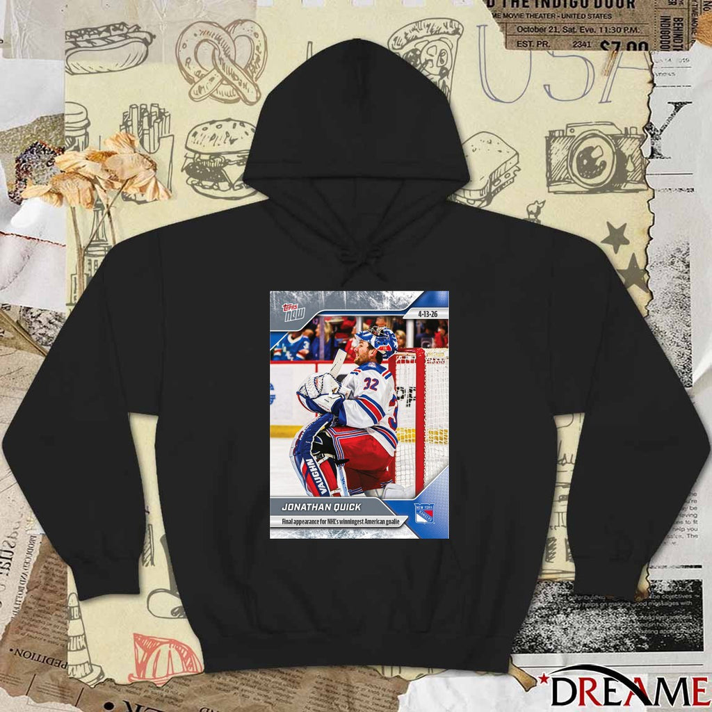 Jonathan Quick Final Appearance For NHL’s Winningest American Goalie 2025-26 NHL Topps NOW t-shirt