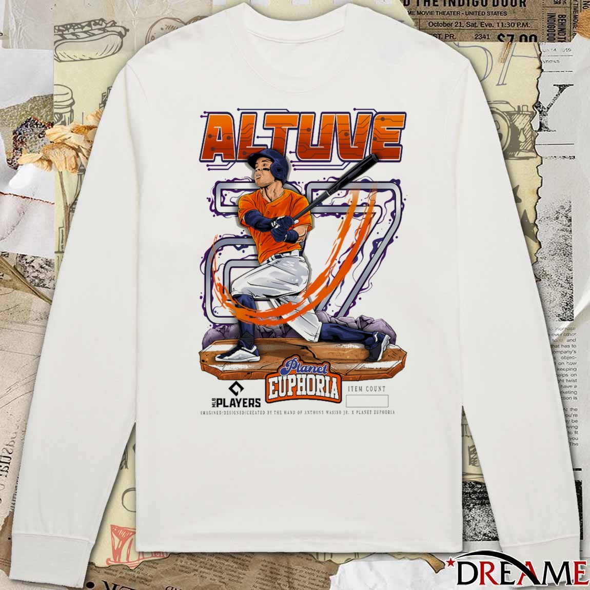 Jose Altuve Houston Astros MLB 2026 Planet Euphoria Art t-shirt