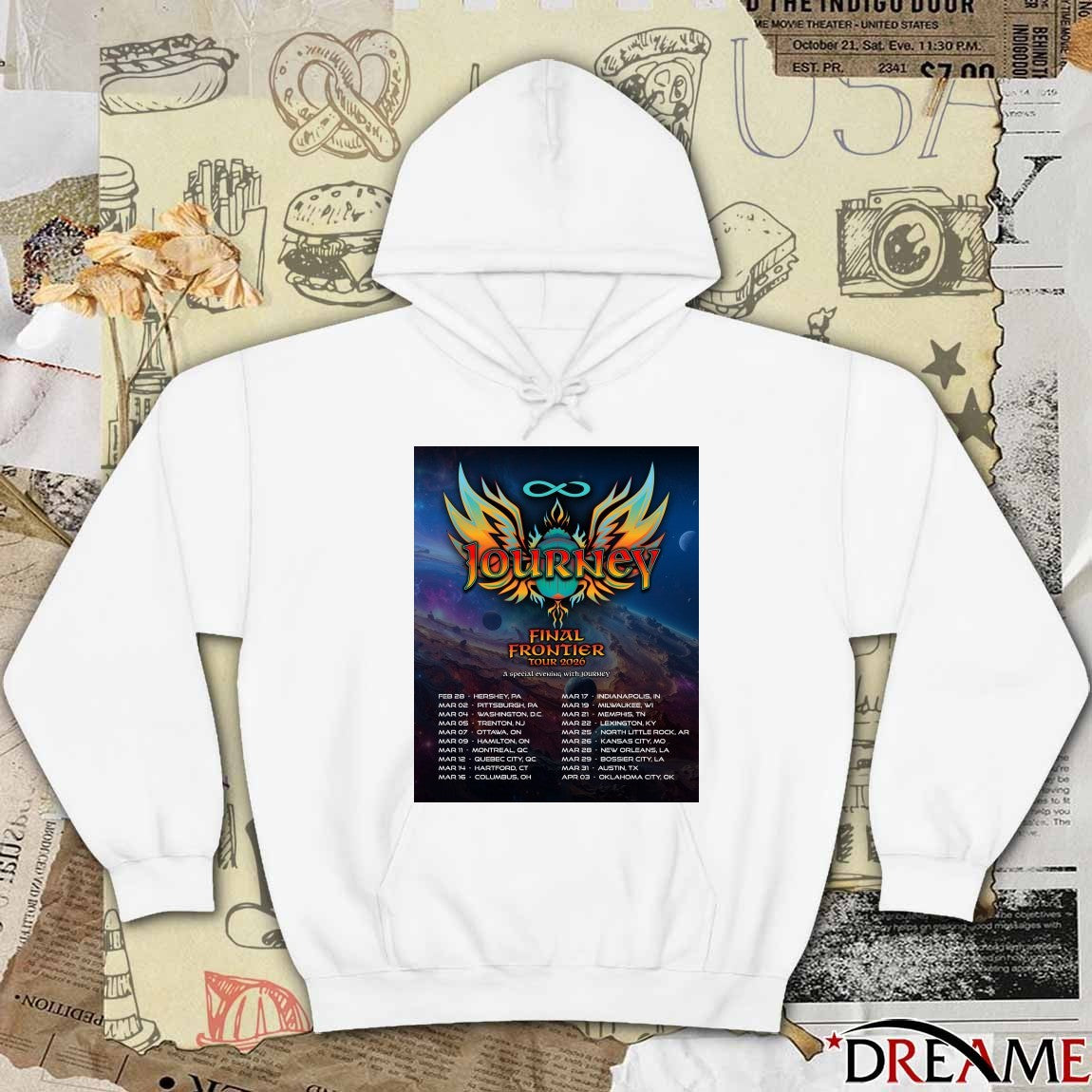 Journey Final Frontier Tour 2026 February 28 – April 03 Poster t-shirt