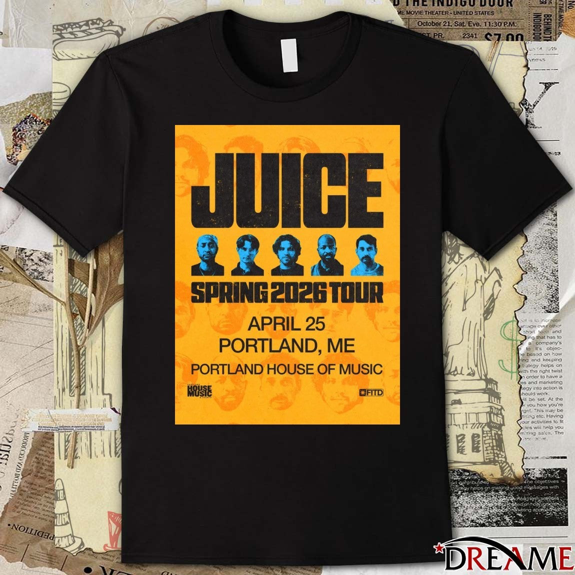 Juice Spring 2026 Tour April 25 Portland ME Portland House Of Music Poster t-shirt