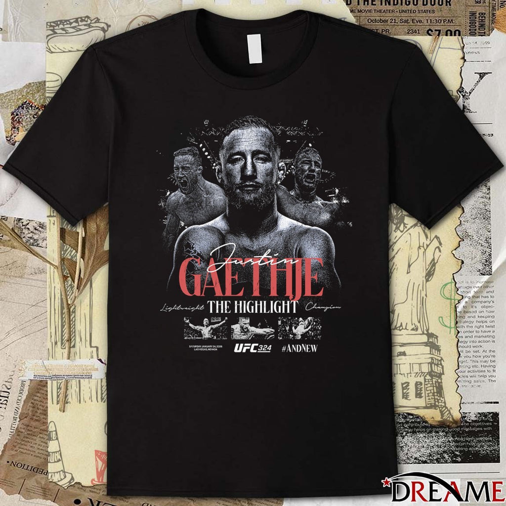 Justin Gaethje UFC 324 #AndNew Interim Lightweight Champion t-shirt
