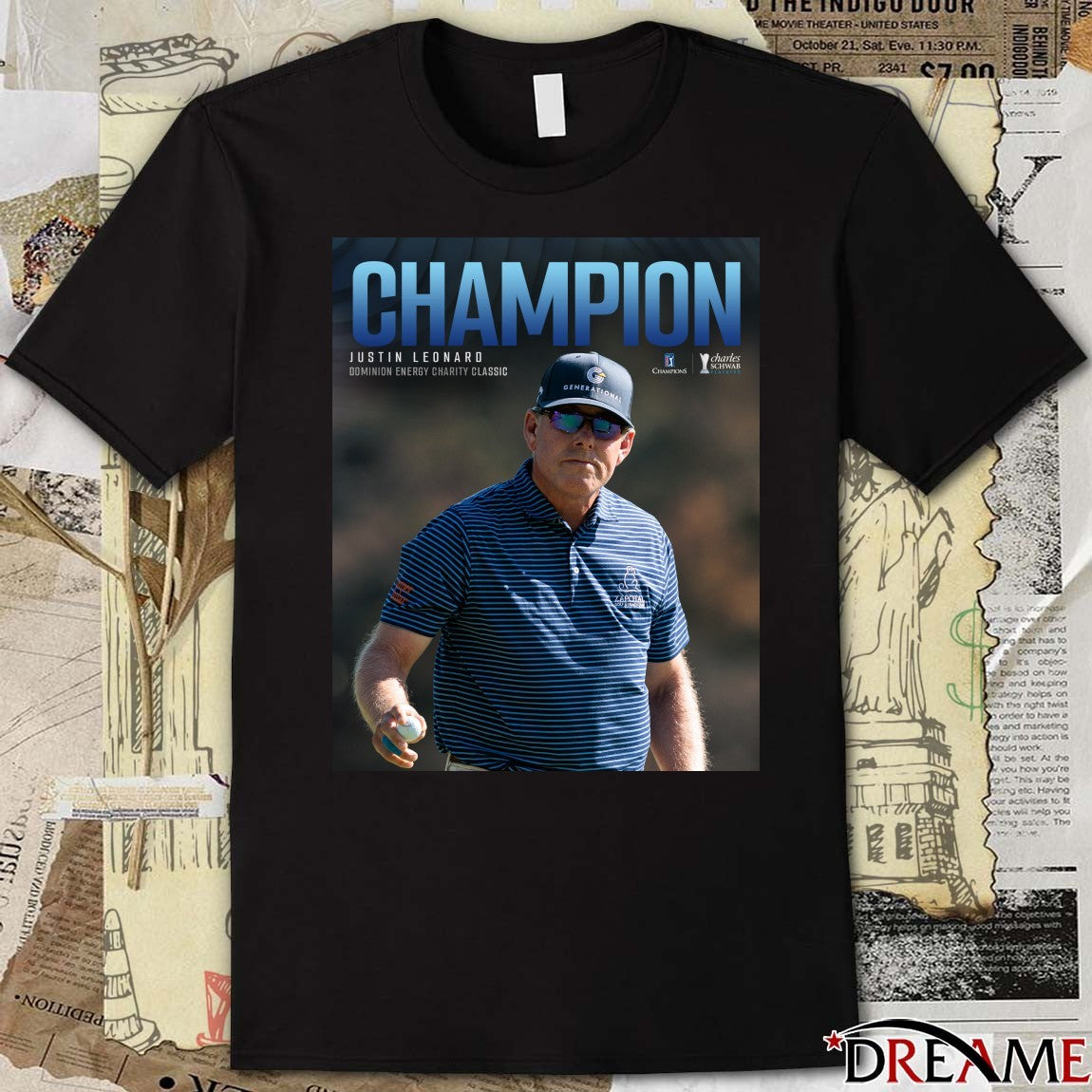 Justin Leonard Dominion Energy Charity Classic PGA Tour Champions Charles Schwab Cup 2025 Poster t-shirt