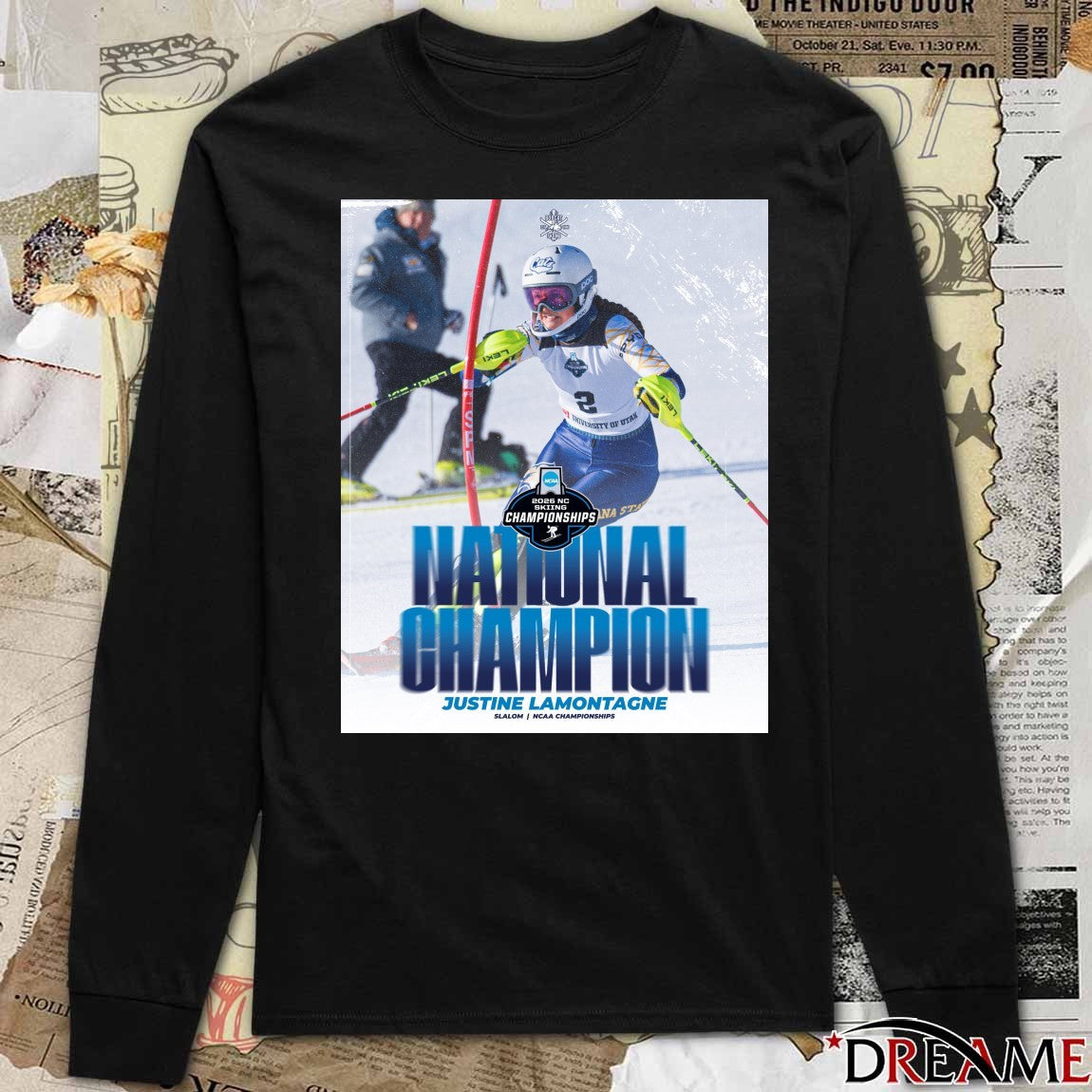 Justine Lamontagne 2026 NC Skiing Championships National Champion Slalom Poster t-shirt