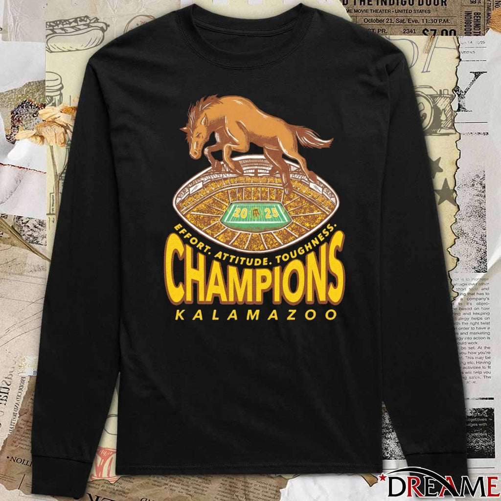 Kalamazoo Conference Champions Effort Attitude Toughness 2025 t-shirt