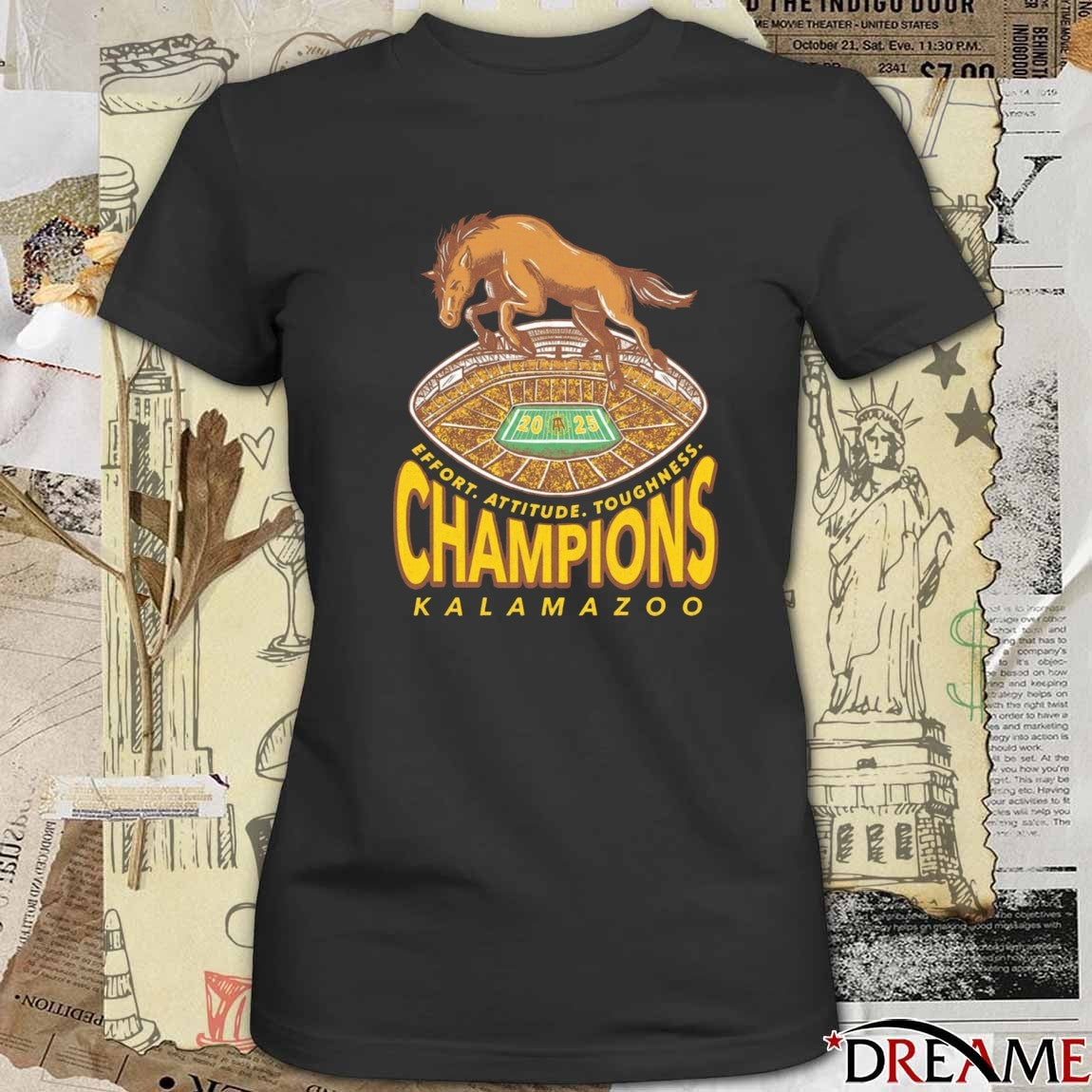 Kalamazoo Conference Champions Effort Attitude Toughness 2025 t-shirt