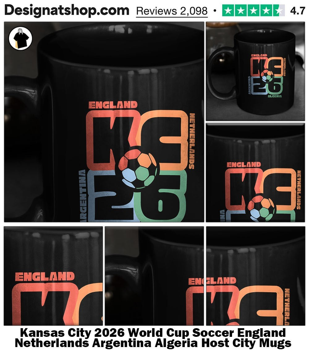 Kansas City 2026 World Cup Soccer England Netherlands Argentina Algeria Host City shirt
