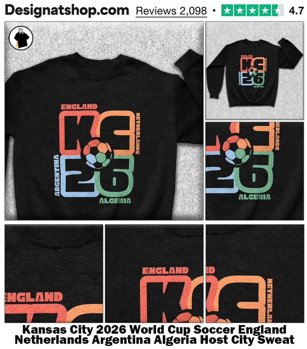 Kansas City 2026 World Cup Soccer England Netherlands Argentina Algeria Host City shirt