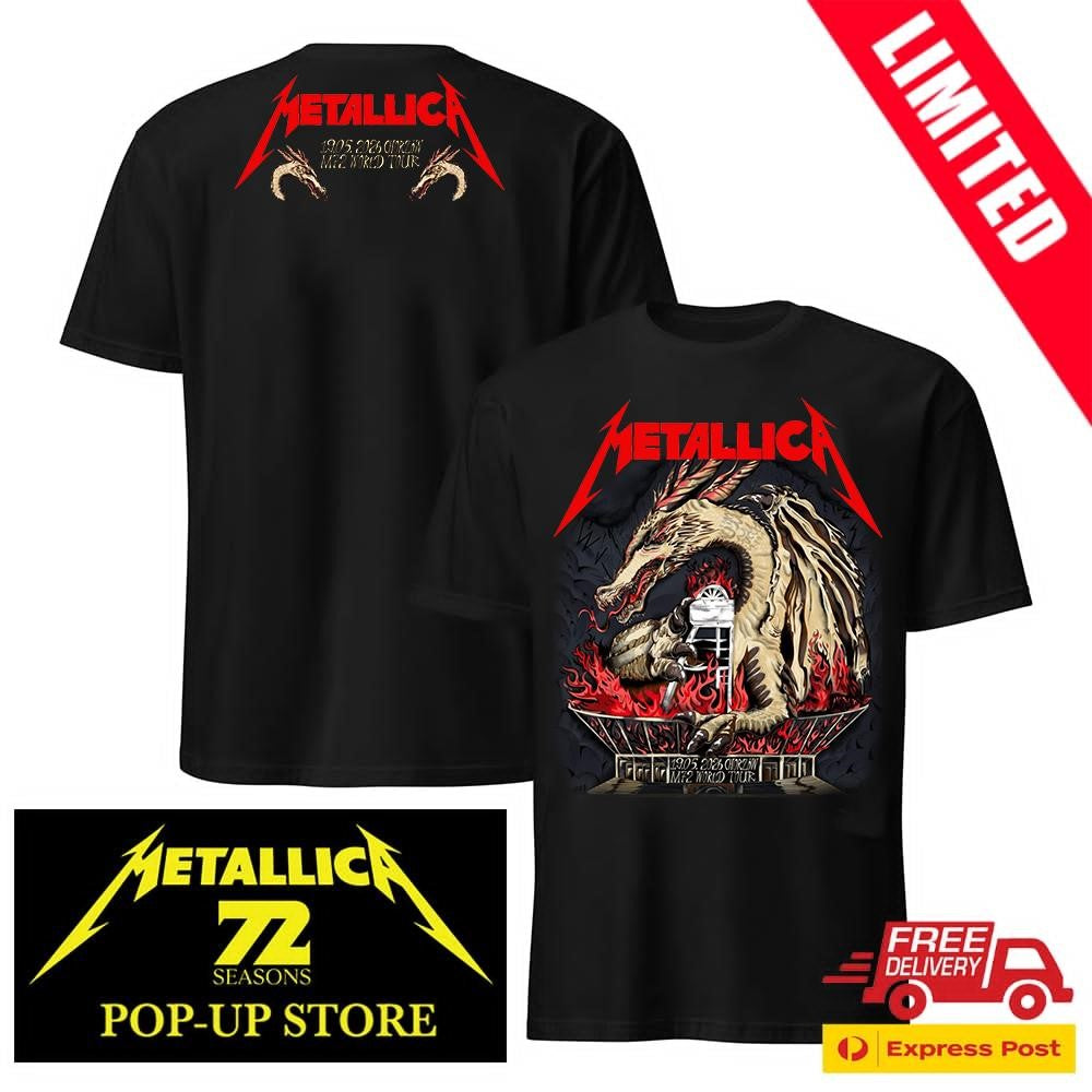 Karol Banach Metallica Chorzow 2026 Official Tee – Two Sides Polish Wawel Dragon – May 19 Venue