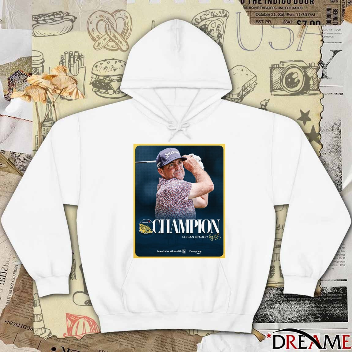 Keegan Bradley 2025 Capital One The Match Skins Game Signature Poster t-shirt