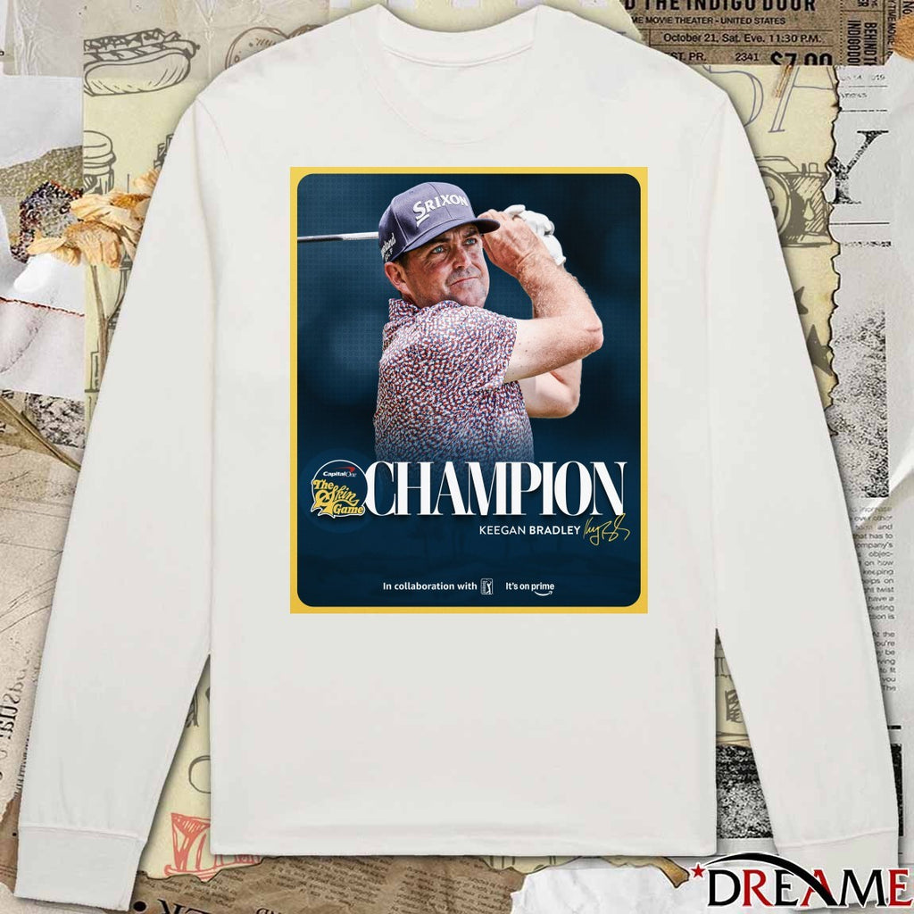 Keegan Bradley 2025 Capital One The Match Skins Game Signature Poster t-shirt